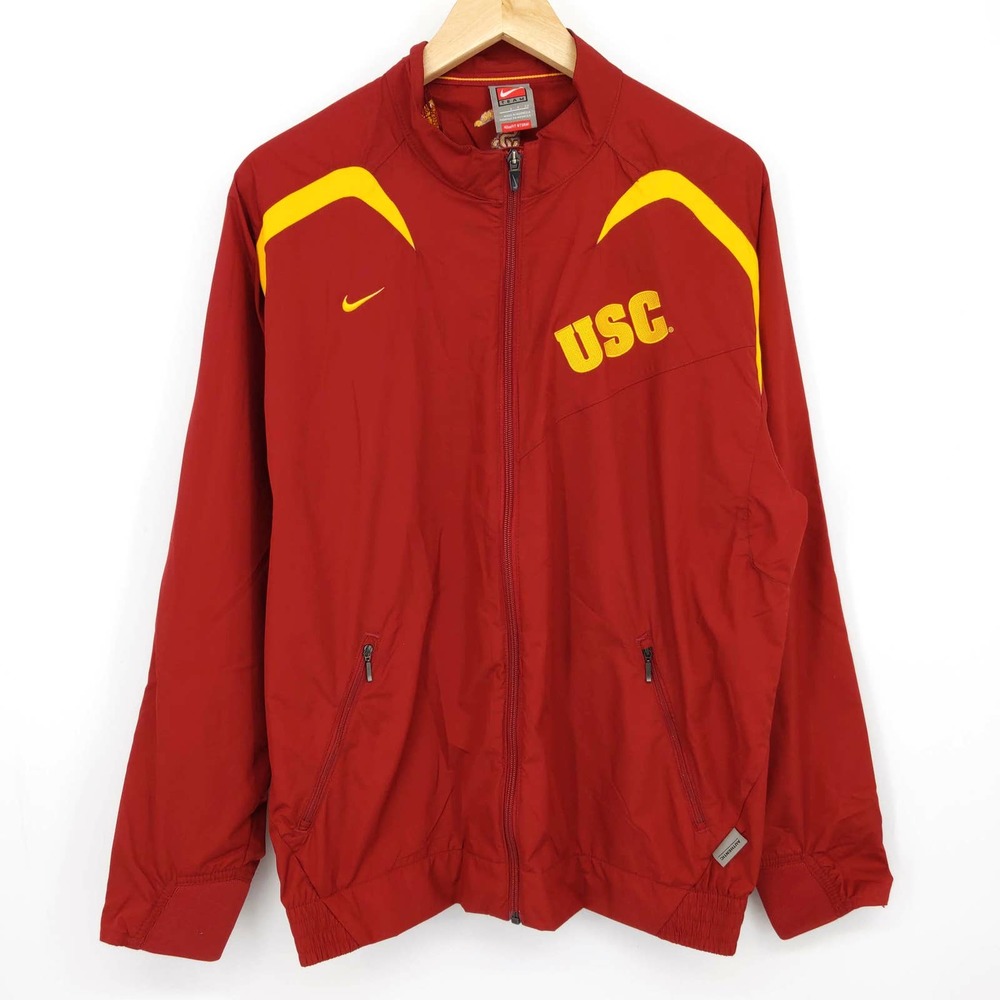 Nike USC Trojans Fit Storm Windbreaker Light Jacket NCAA Red Yellow Men's S
